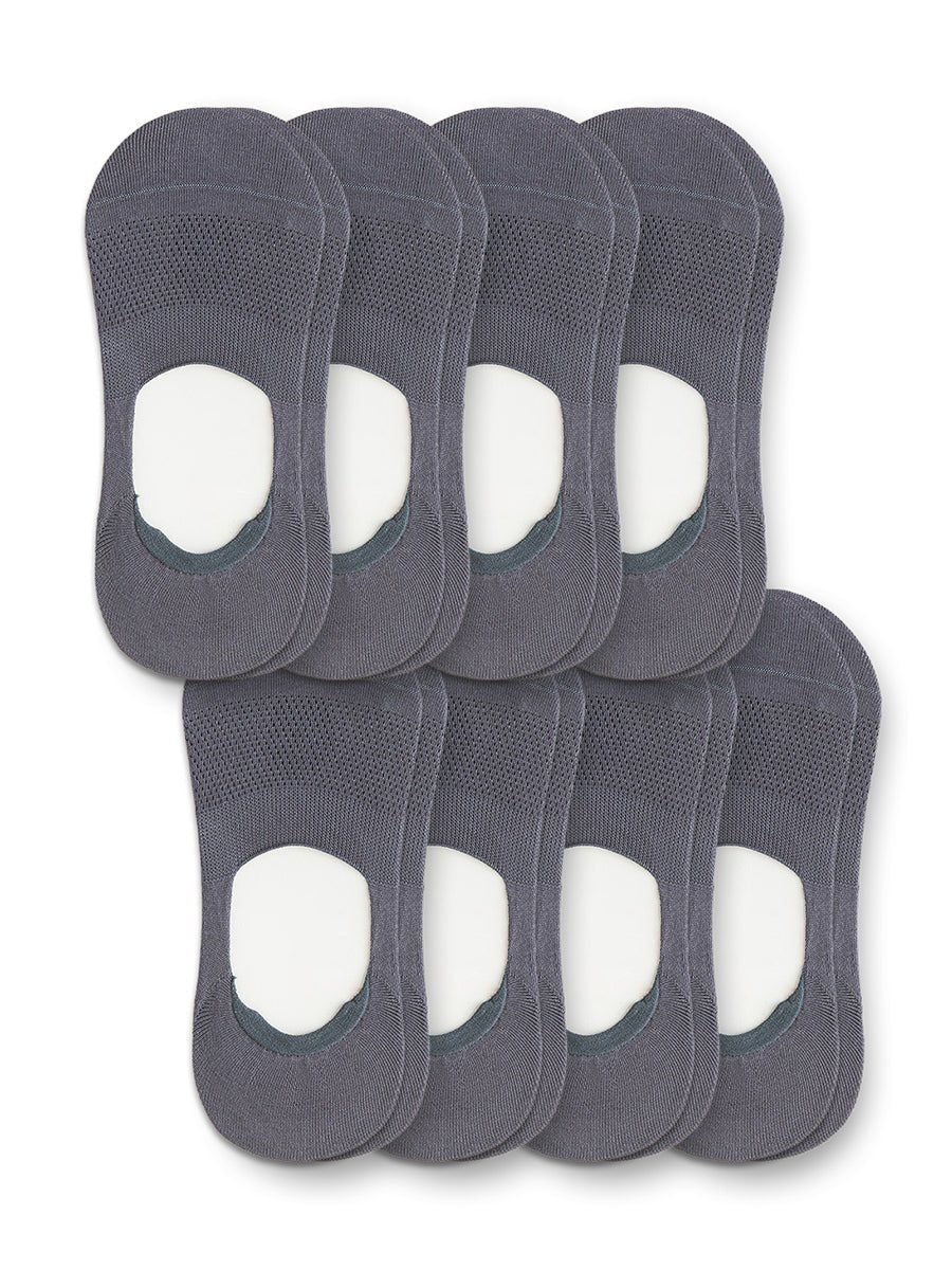 8 Pairs-No Show Socks Organic Cotton Non Slip, 9 Colors, women and men