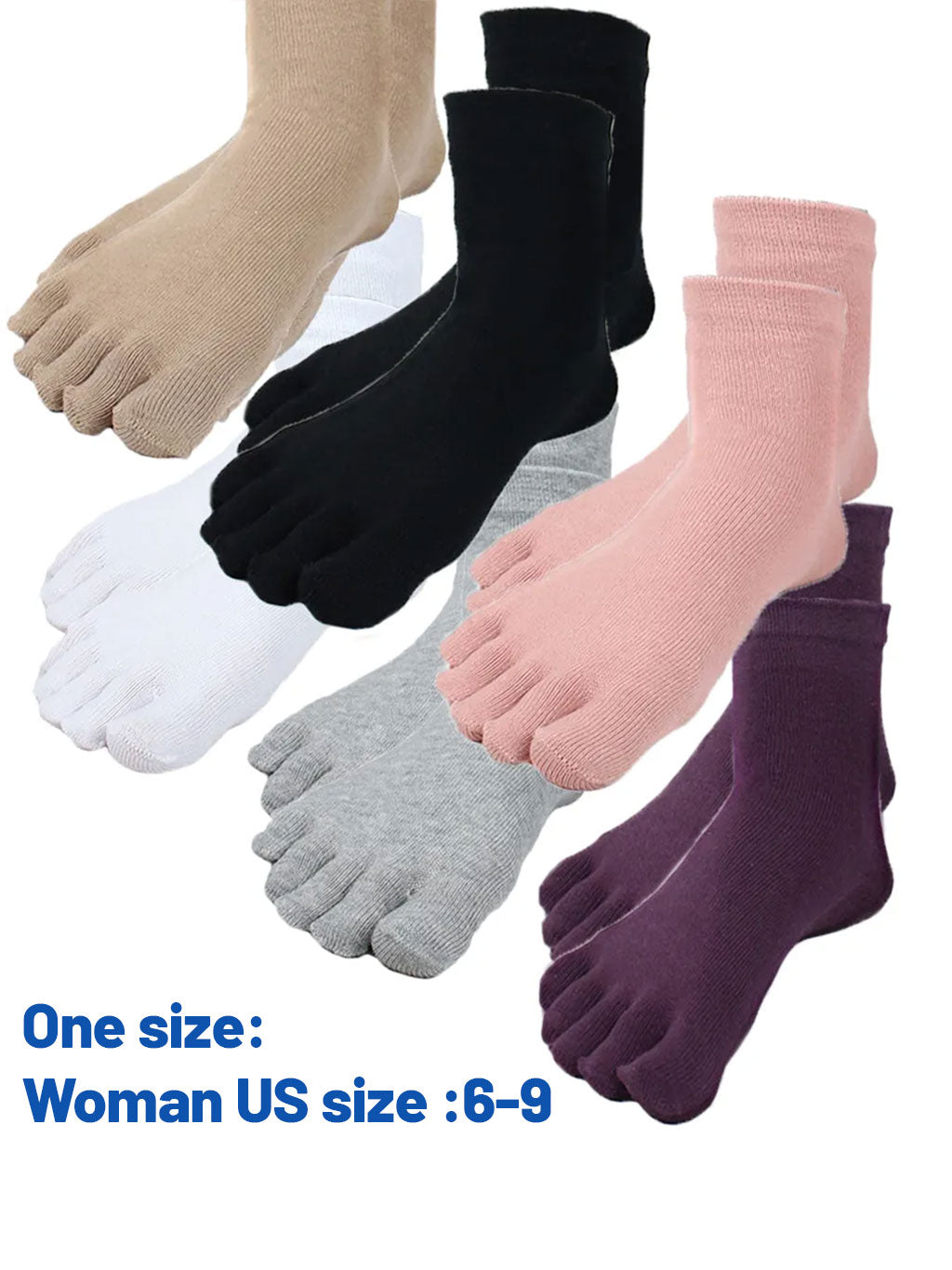 Six pairs of no-show socks, three black and three white.