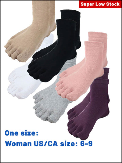 Premium-"6 Pairs"-Women's Five-toe Socks