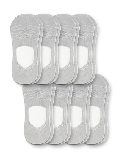 8 Pairs-No Show Socks Organic Cotton Non Slip, 9 Colors