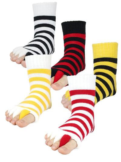 5 Pack- Unisex Foot Alignment Toe Separators Socks(Women US size: 6-11; Men US size: 7-11.5)