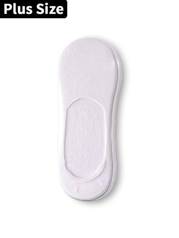 1 Pair-Unisex Plus Size No Show Socks Organic Cotton Non Slip, 5 Colors