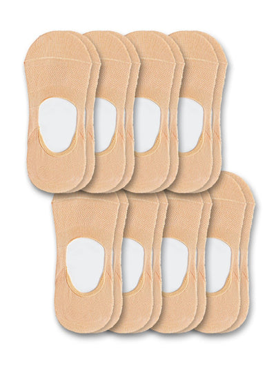 8 Pairs-No Show Socks Organic Cotton Non Slip, 9 Colors, women and men