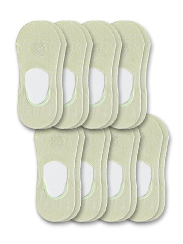 8 Pairs-No Show Socks Organic Cotton Non Slip, 9 Colors