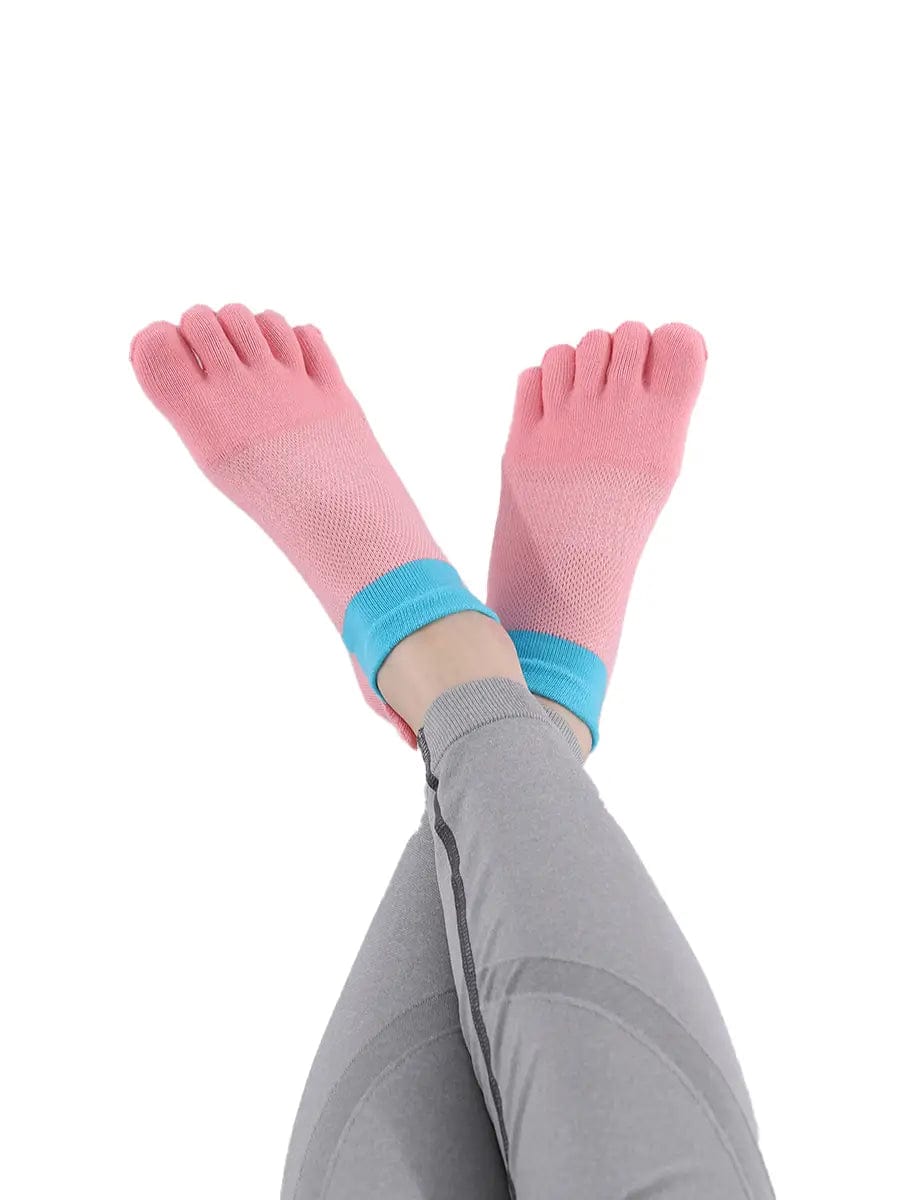 10 pack-Women's Cotton Low Cut Five Finger Toe Socks