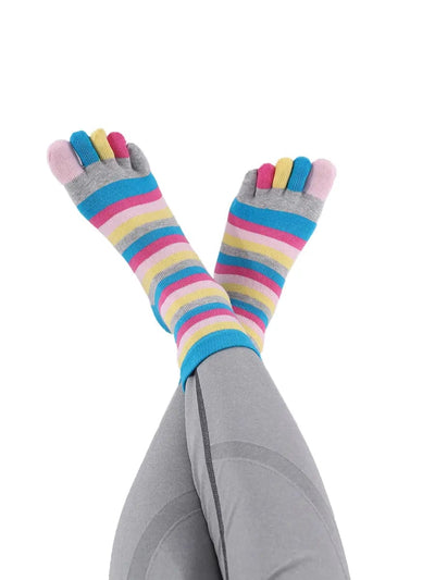 Premium-"6 pairs"-Women's Five -toe Socks Organic Cotton