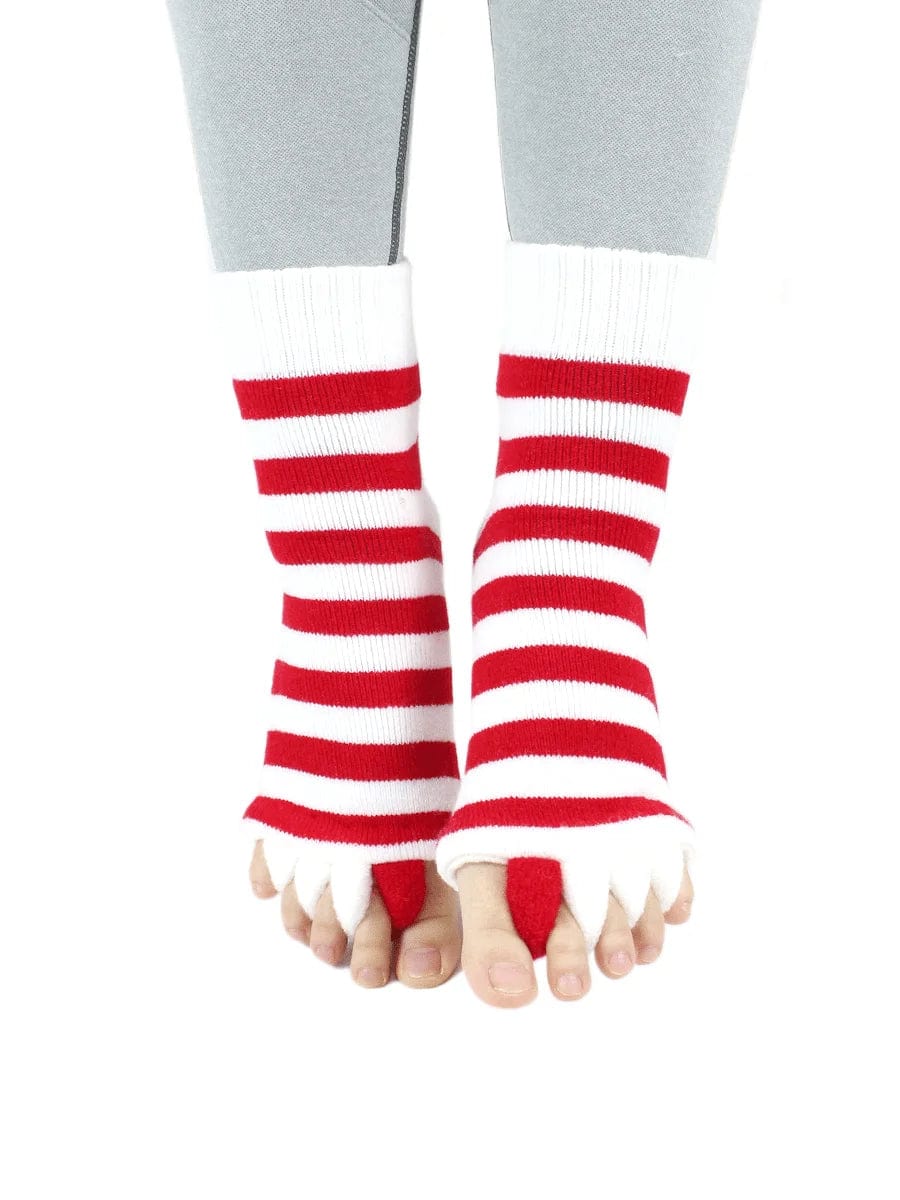 5 Pack- Unisex Foot Alignment Toe Separators Socks(Women US size: 6-11; Men US size: 7-11.5)