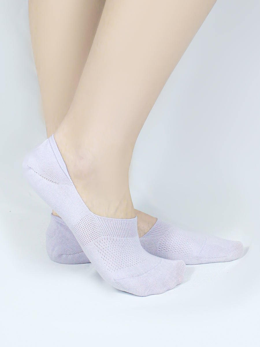 4 Pairs-No Show Socks Organic Cotton Non Slip, 9 Colors