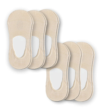 Bundle-6 Pairs (Buy 5 Get 1 Free)-No Show Socks Organic Cotton Tech-Fabric Bamboo Non Slip, 9 Colors, Women and Men